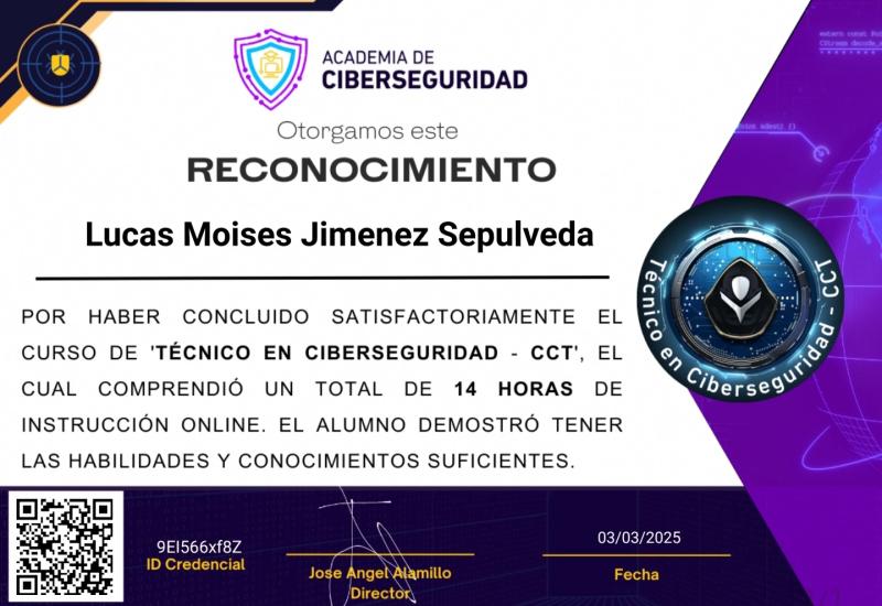 Certificado Técnico en Ciberseguridad